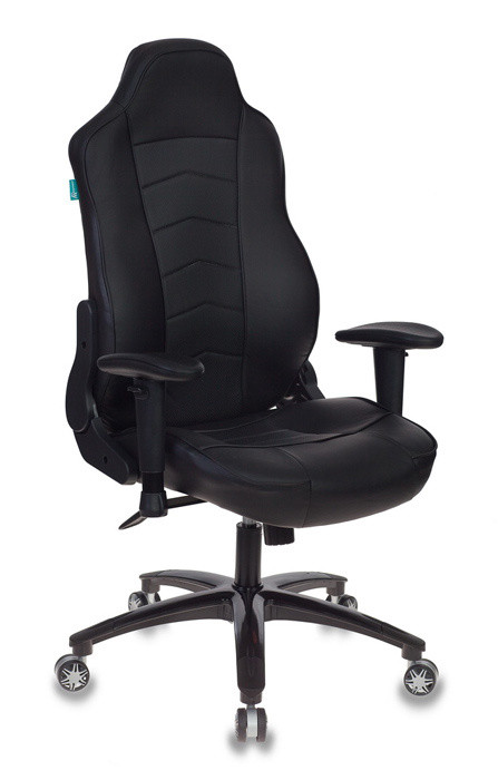 Кресло игровое Бюрократ VIKING-3, BLACK черный искусственная кожа